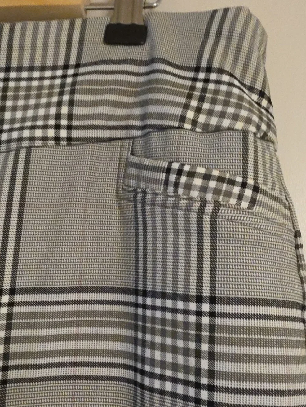Gray Plaid Dress Pants - Picture 2 of 7